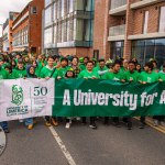 University of Limerick illustrated the cultural diversity of its student community by taking part in this year’s St Patrick’s Day Parade 2025. Picture: Olena Oleksienko/ilovelimerick