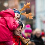 19/11/17 REPRO FREE Fergus O’Shaughnessy and Libby, Clareview at the annual turning of the Christmas Lights in Limerick City. A crowd of 15,000 turned out in Limerick for the switching on of the Christmas lights and the start of Limerick's festive celebrations. Mayor of Limerick Cllr Stephen Keary was joined by the stars of PAW Patrol and Limerick Rose Kayleigh Maher for the annual switching on ceremony Picture Sean Curtin True Media.