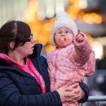 19/11/17 REPRO FREE Maria O'Brien and Kate O'Shea from Grange County Limerick at the annual turning of the Christmas Lights in Limerick City. A crowd of 15,000 turned out in Limerick for the switching on of the Christmas lights and the start of Limerick's festive celebrations. Mayor of Limerick Cllr Stephen Keary was joined by the stars of PAW Patrol and Limerick Rose Kayleigh Maher for the annual switching on ceremony. Picture Sean Curtin True Media.