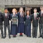 Jill Storey (Left), Emily Sexton (right) and students of Villiers Secondary School, Limerick at the Pay It Forward Kindness Flags Awards at King Johns Castle. Tuesday, May 15, 2018. Picture: Sophie Goodwin/ilovelimerick.