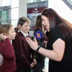 Martins town primary school students talking with Live 95fm at the Pay It Forward Limerick at King Johns Castle on May 15 2018. Picture: Zoe Conway/ilovelimerick.