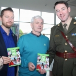 Justin Gearing, Michael O'Mahony and Commandant Martin McGrath at the Pay It Forward Limerick at King Johns Castle on May 15 2018. Picture: Zoe Conway/ ilovelimerick.