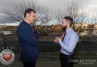 24/03/2015   
Richard Lynch, ILoveLimerick.com, and Limerick City Darkness into Light commitee Chairperson, Tony Sheridan. 
Picture: Oisin McHugh     
www.oisinmchughphoto.com