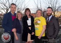 24/03/2015   
Richard Lynch (ILoveLimerick.ie), Nora Conway (Manager Pieta House), Joan Freeman(Pieta House Founder), Ita Treacy (DIL Newcastle West) and Tony Sheridan (Chairperson DIL Limerick City).
Picture: Oisin McHugh     
www.oisinmchughphoto.com