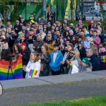 Limerick Pride held a vigil in memory of Michael Snee, age 59, and Aidan Moffitt, age 42 at Arthurs Quay Park on April 18, 2022. Picture: Kris Luszczki/ilovelimerick