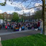 Limerick Pride held a vigil in memory of Michael Snee, age 59, and Aidan Moffitt, age 42 at Arthurs Quay Park on April 18, 2022. Picture: Kris Luszczki/ilovelimerick