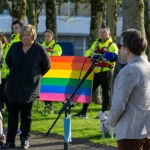 Limerick Pride held a vigil in memory of Michael Snee, age 59, and Aidan Moffitt, age 42 at Arthurs Quay Park on April 18, 2022. Picture: Kris Luszczki/ilovelimerick