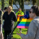 Limerick Pride held a vigil in memory of Michael Snee, age 59, and Aidan Moffitt, age 42 at Arthurs Quay Park on April 18, 2022. Picture: Kris Luszczki/ilovelimerick