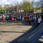 Limerick Pride held a vigil in memory of Michael Snee, age 59, and Aidan Moffitt, age 42 at Arthurs Quay Park on April 18, 2022. Picture: Kris Luszczki/ilovelimerick