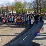 Limerick Pride held a vigil in memory of Michael Snee, age 59, and Aidan Moffitt, age 42 at Arthurs Quay Park on April 18, 2022. Picture: Kris Luszczki/ilovelimerick