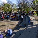 Limerick Pride held a vigil in memory of Michael Snee, age 59, and Aidan Moffitt, age 42 at Arthurs Quay Park on April 18, 2022. Picture: Kris Luszczki/ilovelimerick