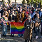 Limerick Pride held a vigil in memory of Michael Snee, age 59, and Aidan Moffitt, age 42 at Arthurs Quay Park on April 18, 2022. Picture: Kris Luszczki/ilovelimerick