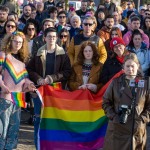 Limerick Pride held a vigil in memory of Michael Snee, age 59, and Aidan Moffitt, age 42 at Arthurs Quay Park on April 18, 2022. Picture: Kris Luszczki/ilovelimerick