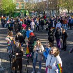 Limerick Pride held a vigil in memory of Michael Snee, age 59, and Aidan Moffitt, age 42 at Arthurs Quay Park on April 18, 2022. Picture: Kris Luszczki/ilovelimerick