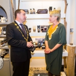 Cllr James Collins, Mayor of Limerick City and County, with Bev Missing, Rain Africa. pic Cian Reinhardt