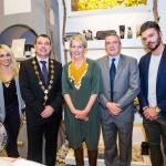 Leanne Moore, Cllr James Collins, Mayor of Limerick City and County, Bev Missing, Rain Africa, Clem Ryan, Centre Manager, Patrick McLoughney, and Edwina Gore. Pic: Cian Reinhardt/ilovelimerick