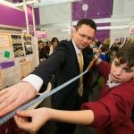 REPRO FREE 22/01/17 Pictured at the 2017 RDS Primary Science Fair Limerick was Minister for Sports and Tourism, Patrick O Donovan with Michael Long from Carrickerry NS, Athea, Co. Limerick. This year the Limerick Fair doubled capacity to 120 schools, in only its second year. In total, across three venues: Dublin, Limerick and Belfast, a total of 7,500 primary school students will participate at the Fair. This is the first year of the RDS Primary Science Fair Belfast. Picture Oisin McHugh True Media.