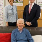 Pat Kearney (front) with his daughter Lisa and son Gordon celebrating 50 years of his family's business Rooney Auctioneers. Picture: Richard Lynch/ilovelimerick.