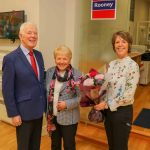 Lisa Kearney, Director & Head of Residential & New Homes Sales presenting a small token of gratitude to her parents Eileen and Pat Kearney who started the company in 1970  to acknowledge their contribution to Rooney’s 50 years in business. Picture: Richard Lynch/ilovelimerick.