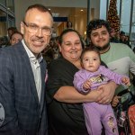Santa arrived at the Crescent Shopping Centre 
on Sunday, December 1st, 2024 and he greeted families at the Garryowen Mall entrance before leading a merry parade to his Grotto on City Mall. Picture: Olena Oleksienko/ilovelimerick