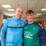 Past pupils, olympian Sarah Lavin & paralympian Tiarnan O'Donnell visited Castletroy College on March 26, 2025. Picture: Olena Oleksienko/ilovelimerick