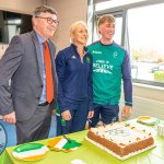 Past pupils, olympian Sarah Lavin & paralympian Tiarnan O'Donnell visited Castletroy College on March 26, 2025. Picture: Olena Oleksienko/ilovelimerick