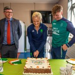 Past pupils, olympian Sarah Lavin & paralympian Tiarnan O'Donnell visited Castletroy College on March 26, 2025. Picture: Olena Oleksienko/ilovelimerick