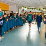 Past pupils, olympian Sarah Lavin & paralympian Tiarnan O'Donnell visited Castletroy College on March 26, 2025. Picture: Olena Oleksienko/ilovelimerick