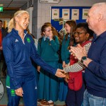 Past pupils, olympian Sarah Lavin & paralympian Tiarnan O'Donnell visited Castletroy College on March 26, 2025. Picture: Olena Oleksienko/ilovelimerick