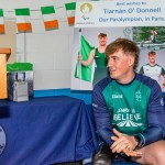 Past pupils, olympian Sarah Lavin & paralympian Tiarnan O'Donnell visited Castletroy College on March 26, 2025. Picture: Olena Oleksienko/ilovelimerick