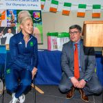 Past pupils, olympian Sarah Lavin & paralympian Tiarnan O'Donnell visited Castletroy College on March 26, 2025. Picture: Olena Oleksienko/ilovelimerick