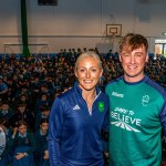 Past pupils, olympian Sarah Lavin & paralympian Tiarnan O'Donnell visited Castletroy College on March 26, 2025. Picture: Olena Oleksienko/ilovelimerick