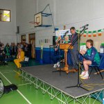 Past pupils, olympian Sarah Lavin & paralympian Tiarnan O'Donnell visited Castletroy College on March 26, 2025. Picture: Olena Oleksienko/ilovelimerick