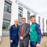 Past pupils, olympian Sarah Lavin & paralympian Tiarnan O'Donnell visited Castletroy College on March 26, 2025. Picture: Olena Oleksienko/ilovelimerick