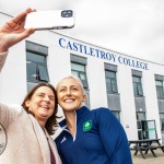 Past pupils, olympian Sarah Lavin & paralympian Tiarnan O'Donnell visited Castletroy College on March 26, 2025. Picture: Olena Oleksienko/ilovelimerick