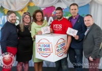07/04/2015 
John James Hickey (Volunteer Coordinator), Jenny Hannon (Canvassing Croordinator), Celia Holmen Lee, Duncan Casey (Munster Rubgy), Richard Lynch (ILoveLimerick.com) and Cillian Flynn (Press and Media) at the Yes Equality Limerick launch at the Limerick Strand Hotel. 
Picture: Oisin McHugh 
www.oisinmchughphoto.com