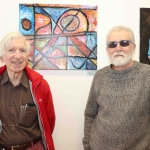 Pictured at the showcase of Ireland's Second Cystic Fibrosis Art Exhibition in the CB1 Gallery are Keith Fawcett and Jack Little. Picture: Conor Owens/ilovelimerick.