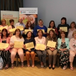 Pictured at the Absolute Hotel are some of the 2019 SHEP Midwest graduates of the Social and Health Education Project which celebrated ten continuous years of training in Limerick.  Picture: Orla McLaughlin/ilovelimerick