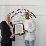 At the Simon Zebo Mayoral reception Mayor Sean Lynch and Simon Zebo. Picture: Zoe Conway/ilovelimerick.