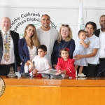 At the Simon Zebo Mayoral reception Mayor Sean Lynch, Elvira Fernandez, Simon Zebo, Linda Zebo, Jessica Zebo and Arthur Zebo with son Jacob, daughter Sofia. Picture: Zoe Conway/ilovelimerick.