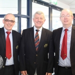 At the Simon Zebo Mayoral reception Michael Keane, Jerry O'Shea and Tom Kinirons. Picture: Zoe Conway/ilovelimerick.