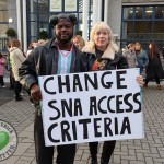 A protest against Special Needs Assistant (SNA) cuts took place outside Limerick City and County Council offices to campaign against the original proposal by Government to adjust how SNA posts are allocated on Wednesday, February 25, 2026. Picture: Anastasiia Lapko/ilovelimerick