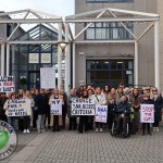 A protest against Special Needs Assistant (SNA) cuts took place outside Limerick City and County Council offices to campaign against the original proposal by Government to adjust how SNA posts are allocated on Wednesday, February 25, 2026. Picture: Anastasiia Lapko/ilovelimerick