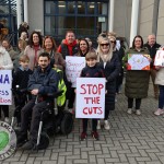 A protest against Special Needs Assistant (SNA) cuts took place outside Limerick City and County Council offices to campaign against the original proposal by Government to adjust how SNA posts are allocated on Wednesday, February 25, 2026. Picture: Anastasiia Lapko/ilovelimerick