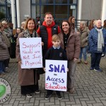 A protest against Special Needs Assistant (SNA) cuts took place outside Limerick City and County Council offices to campaign against the original proposal by Government to adjust how SNA posts are allocated on Wednesday, February 25, 2026. Picture: Anastasiia Lapko/ilovelimerick
