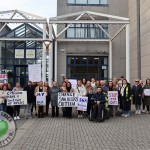 A protest against Special Needs Assistant (SNA) cuts took place outside Limerick City and County Council offices to campaign against the original proposal by Government to adjust how SNA posts are allocated on Wednesday, February 25, 2026. Picture: Anastasiia Lapko/ilovelimerick