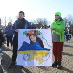 Standing for Peace event took place at Arthur’s Quay Park on Sat, Feb 25, 2023 in honour of the 1 year anniversary of the war in Ukraine.  Picture: Farhan Saeed/ilovelimerick