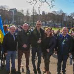 Standing for Peace event took place at Arthur’s Quay Park on Sat, Feb 25, 2023 in honour of the 1 year anniversary of the war in Ukraine.  Picture: Farhan Saeed/ilovelimerick