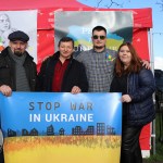 Standing for Peace event took place at Arthur’s Quay Park on Sat, Feb 25, 2023 in honour of the 1 year anniversary of the war in Ukraine.  Picture: Farhan Saeed/ilovelimerick