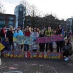 Standing for Peace event took place at Arthur’s Quay Park on Sat, Feb 25, 2023 in honour of the 1 year anniversary of the war in Ukraine.  Picture: Farhan Saeed/ilovelimerick